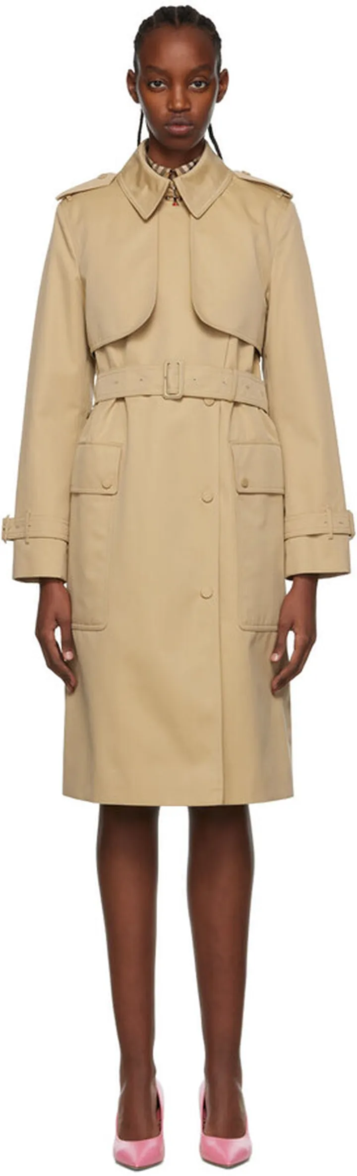 Burberry Beige Cotton Trench Coat