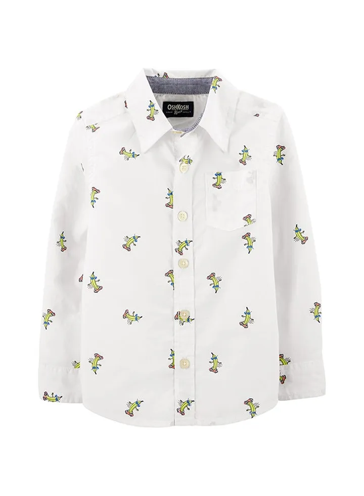Skating Bananas Long Sleeves Shirt Print