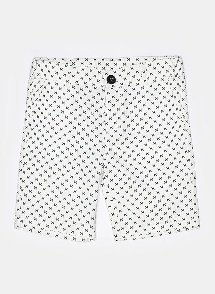 Baby Boys Short Dots Poplin
