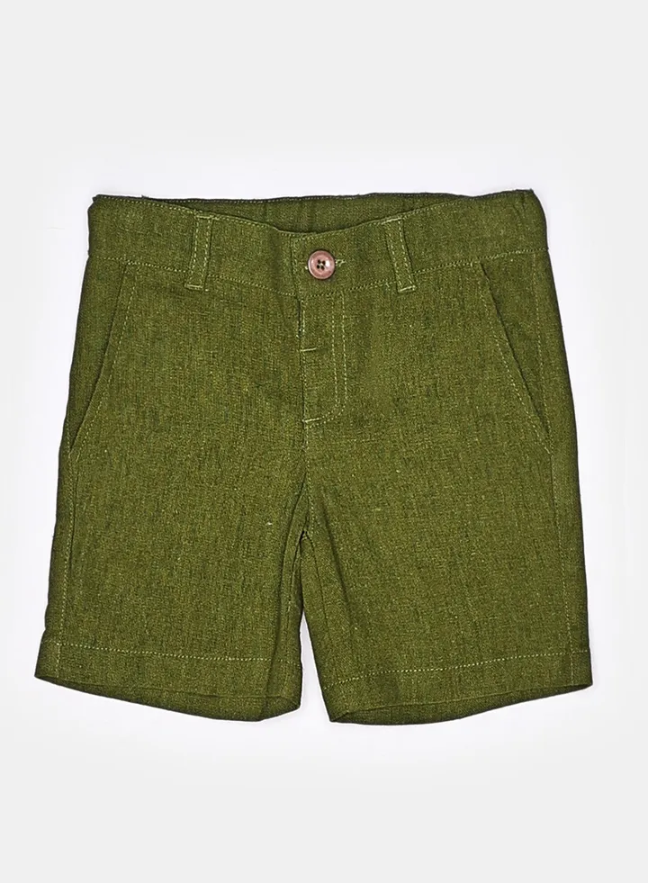 Baby Boys Short Dark Linine