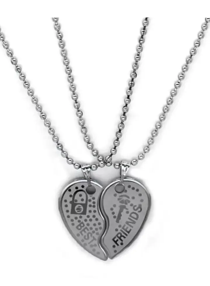 Girlfriends Chain Best Friends Two Pieces Heart Shape Necklace