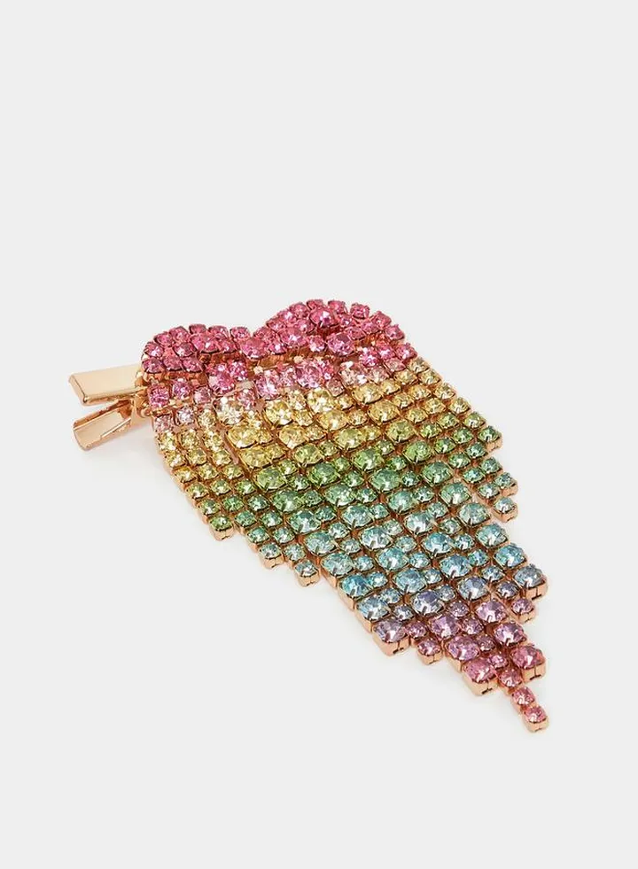 Embellished Waterfall Design Hair Clip