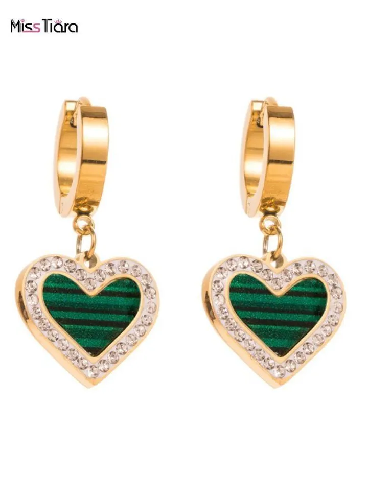 Heart-shaped 18K gold plated Stainless steel Earring for Women and Girls