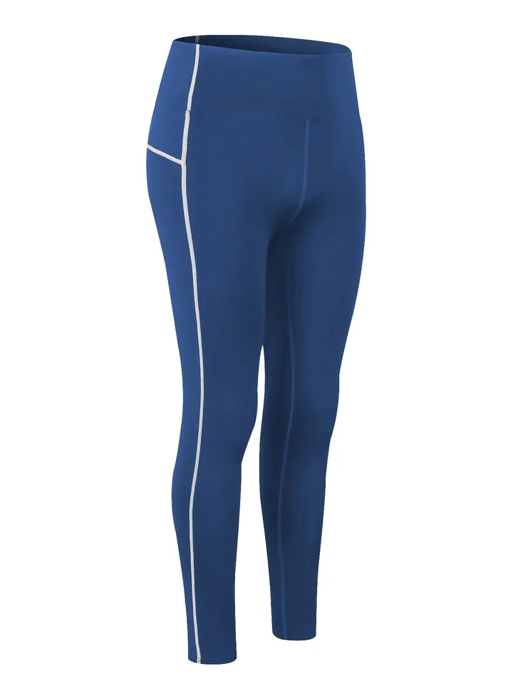 Women Quick Dry Breathable Elastic Pants Blue