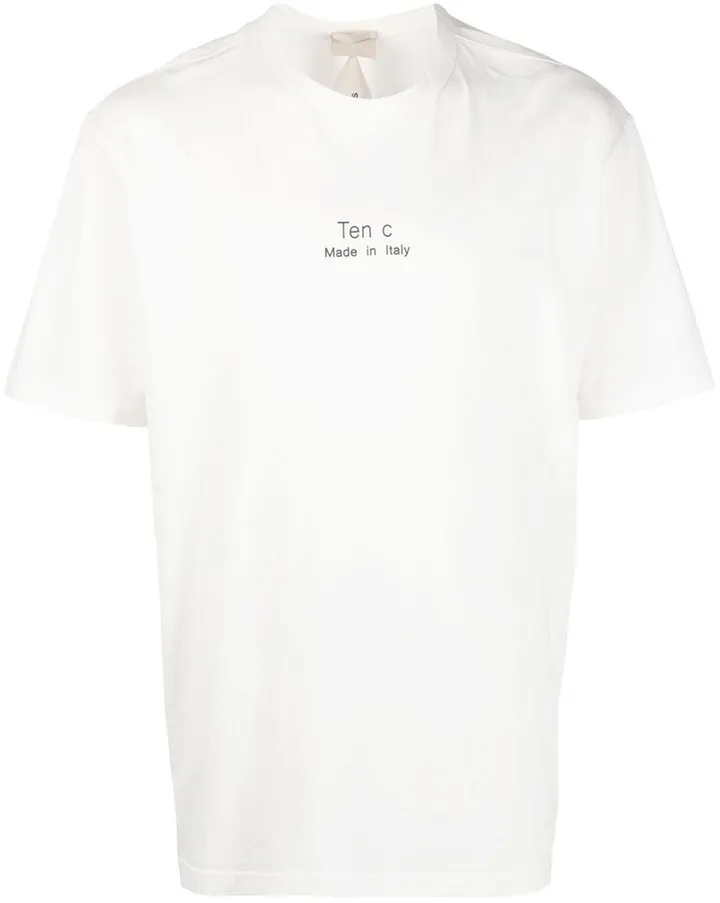 logo-print graphic-patch T-shirt