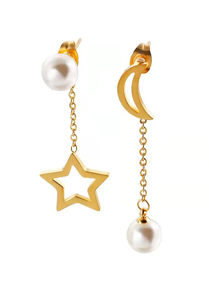 Women's Stainless Steel Gold Earrings - LC.E.01060.110