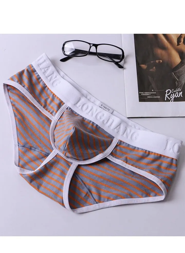 Elastic Low Waist Underwear with Bulge Pouch