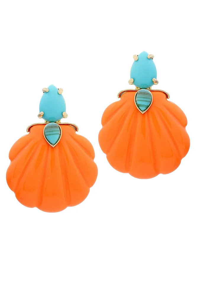 Monica Coral Earrings