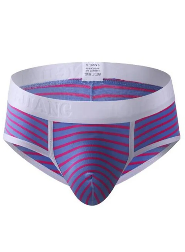 Elastic Low Waist Underwear with Bulge Pouch