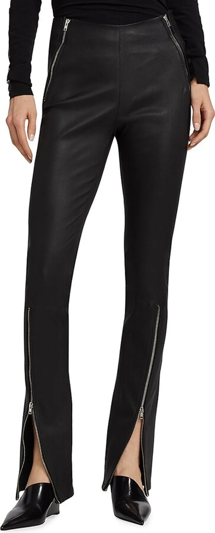 Zip Leather Pants