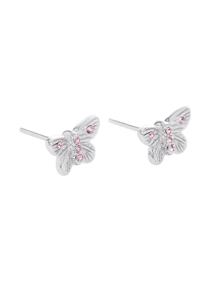 Bejewelled Butterfly Women's Stud Earrings - OBJ16MBE08