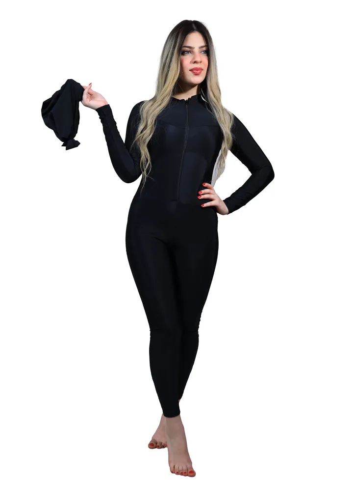 Bourkini Women's 2 Piece Waterproof Swimsuit