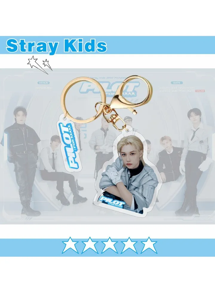 New (5-STAR) acrylic keychain pendant jewelry star peripherals