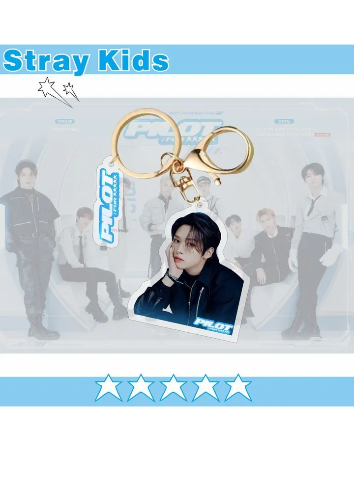 New (5-STAR) acrylic keychain pendant jewelry star peripherals