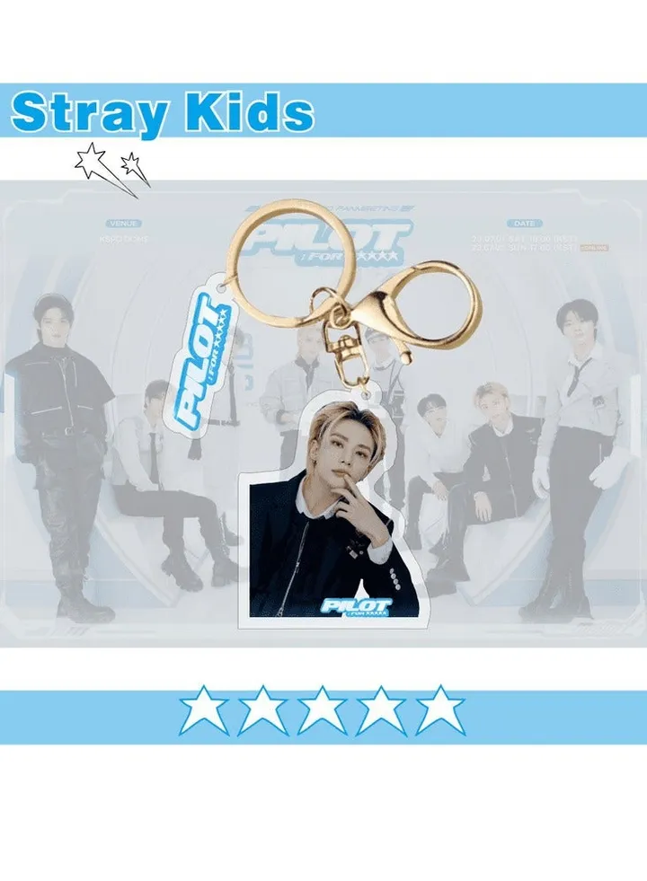 New (5-STAR) acrylic keychain pendant jewelry star peripherals