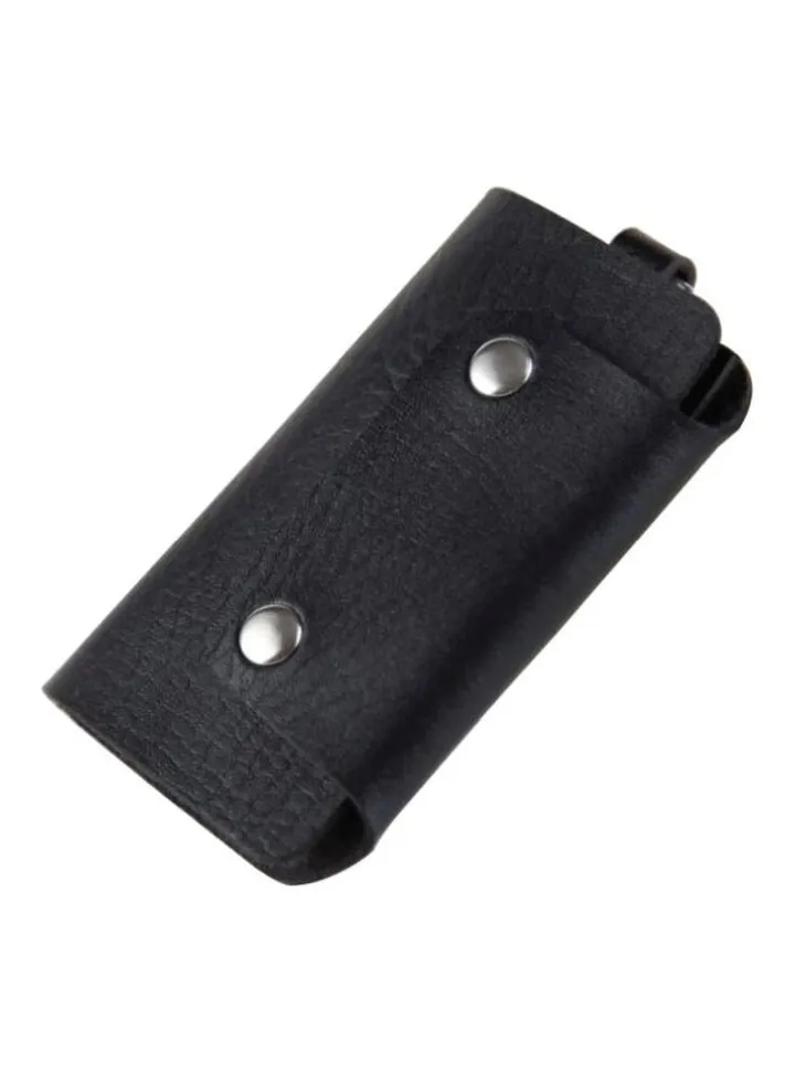 Leather Key Holder Bag Black