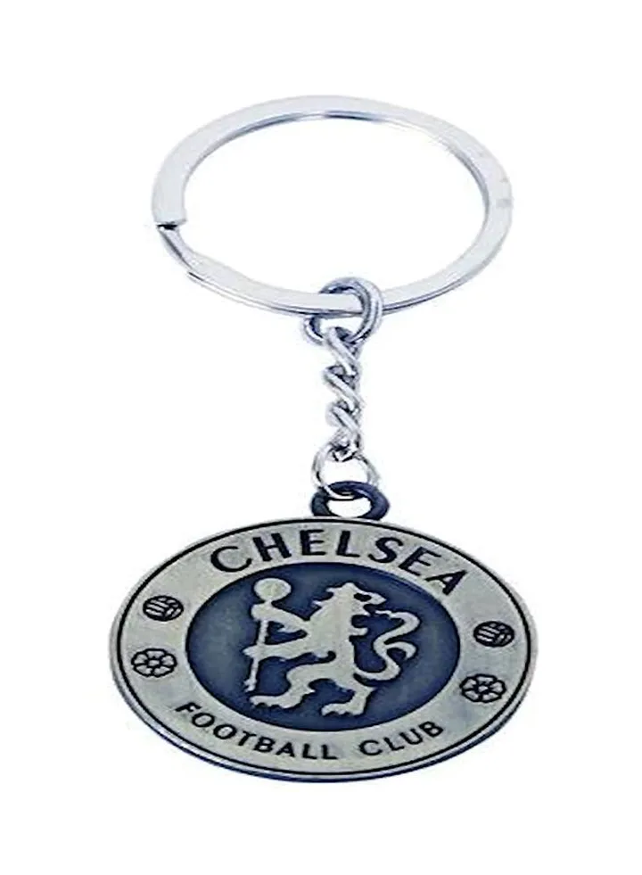 Chelsea Football Club Key Chain Silver/Blue/Black