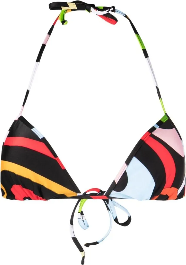Marmo-Print Bikini Top