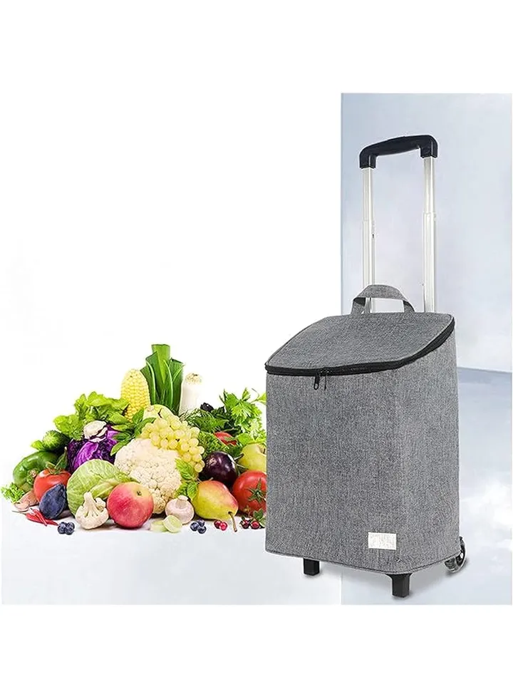 Cart Lightweight Foldable Waterproof Insulated Shopping Bag Big Capacity Grocery Folding Utility Cart