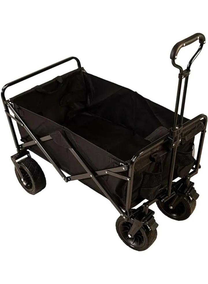 Trolley With Fabric Box For Trips And Shopping Black Larg