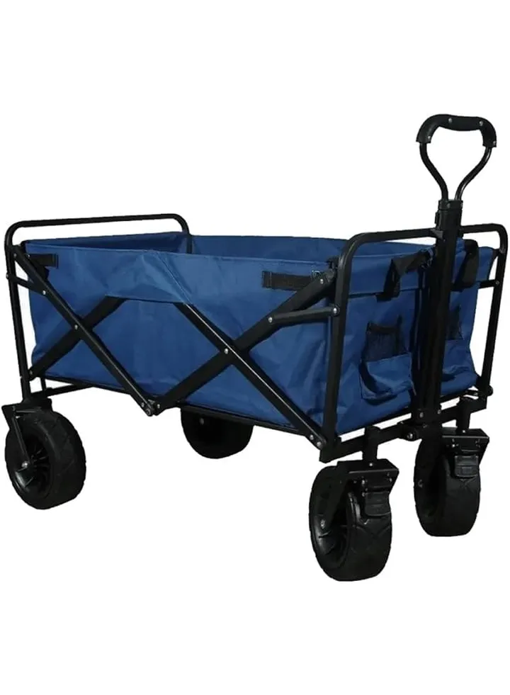 Cart Outdoor Activities Heavy Duty Shopping Camping Travel Spacious Canvas Box And Brake Wheels