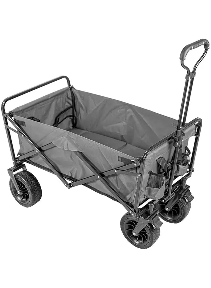Trolley With Fabric Box For Trips And Shopping Grey