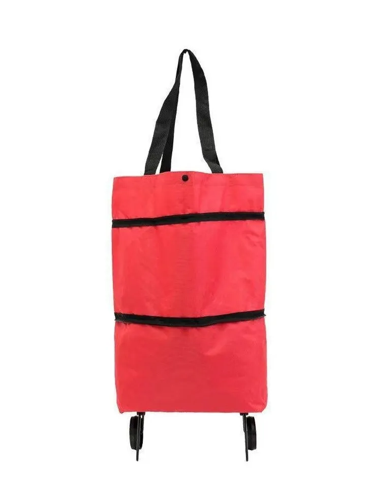 Folding Portable Wheels Tote Bag Waterproof Supermarket Shopping Trolley