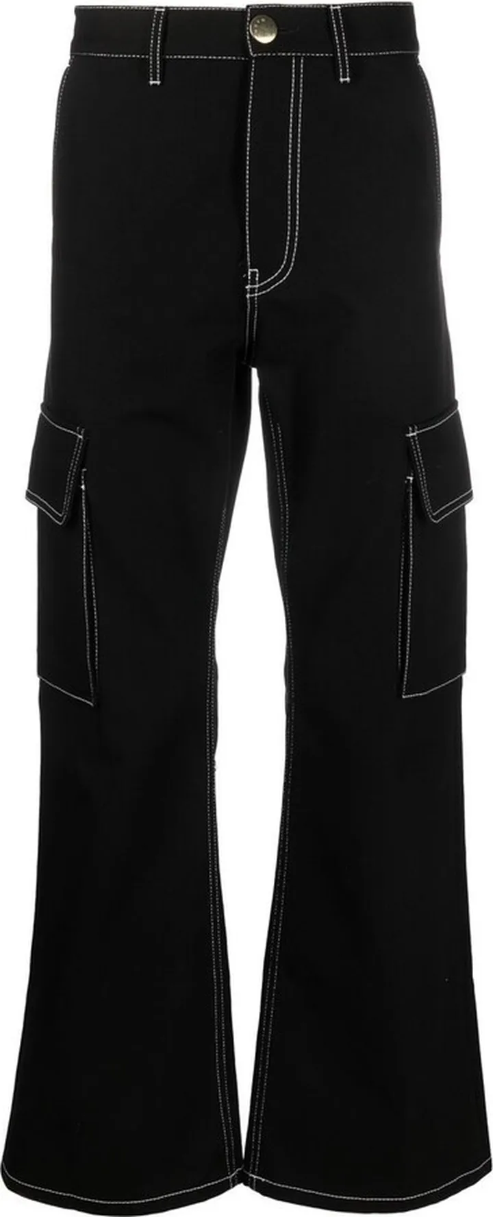 Flared Cotton Chinos