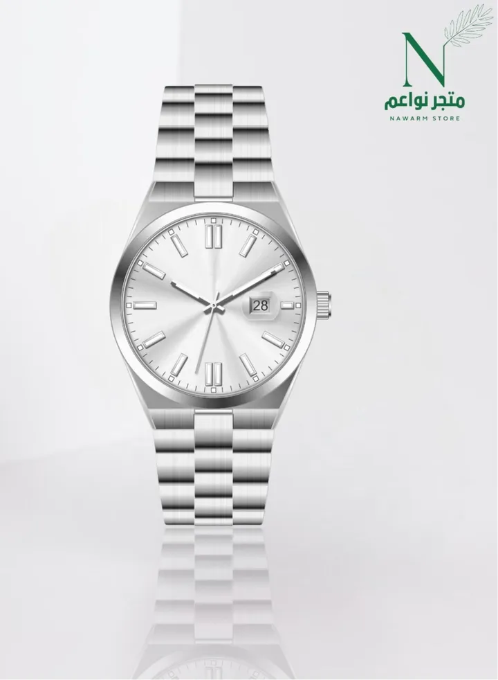 Men's steel watch, classic design inspired by Rolex watches