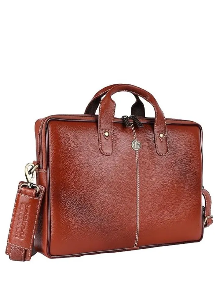 unisex-adult Genuine Leather Messenger Bag