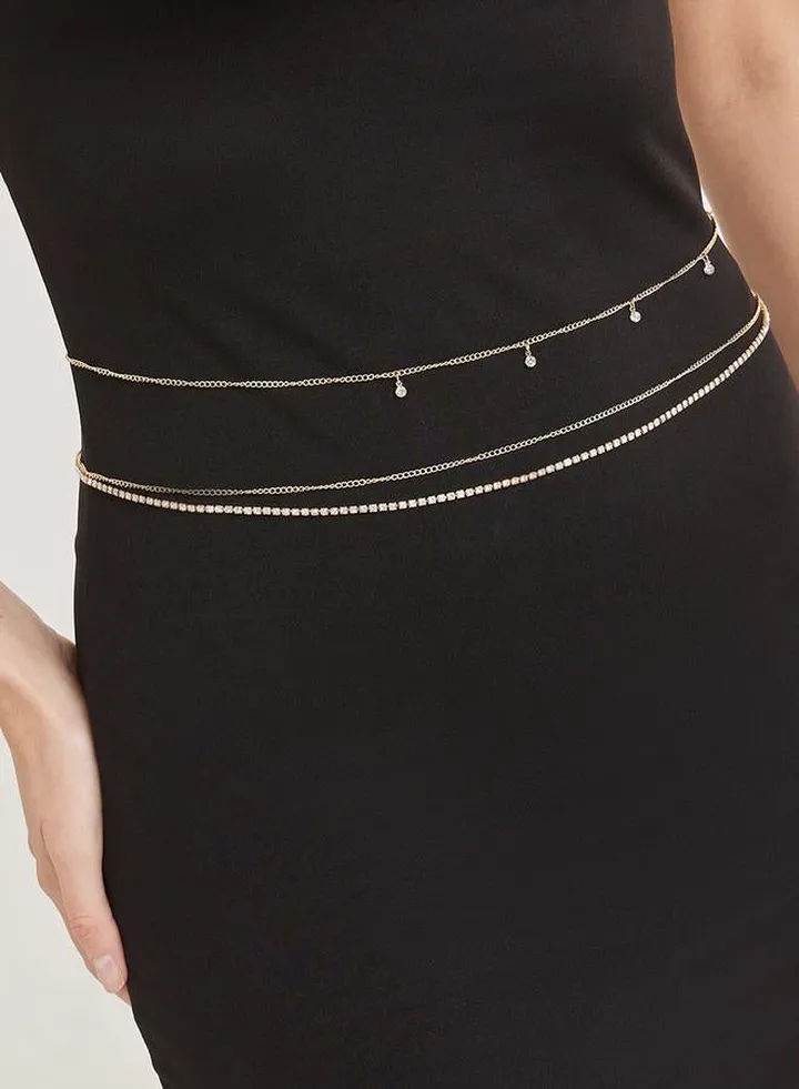 Three Layer Drop Chain Belly Chain