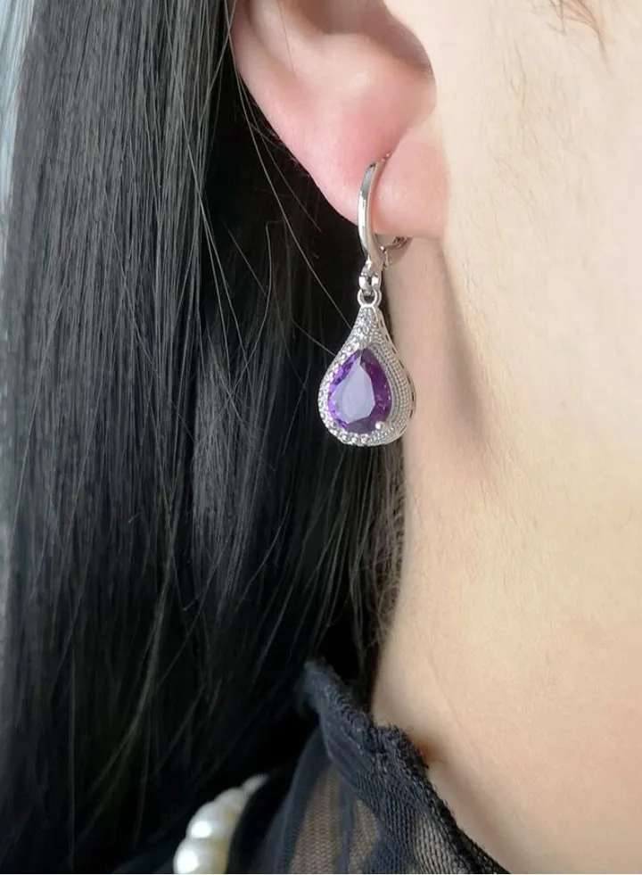 Silver Plated Cubic Zircon Earrings