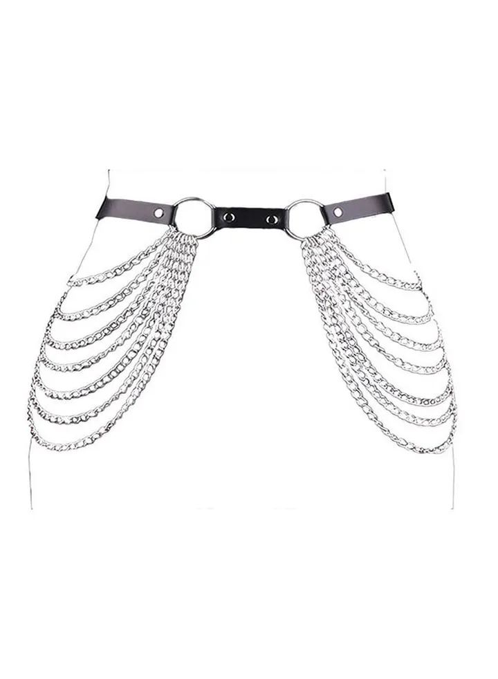 Leather Layered Belly Body Chain