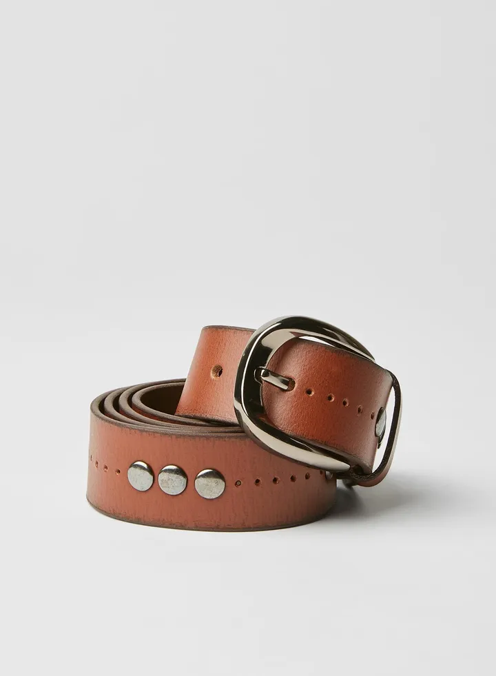 Tracy Leather Belt Cognac