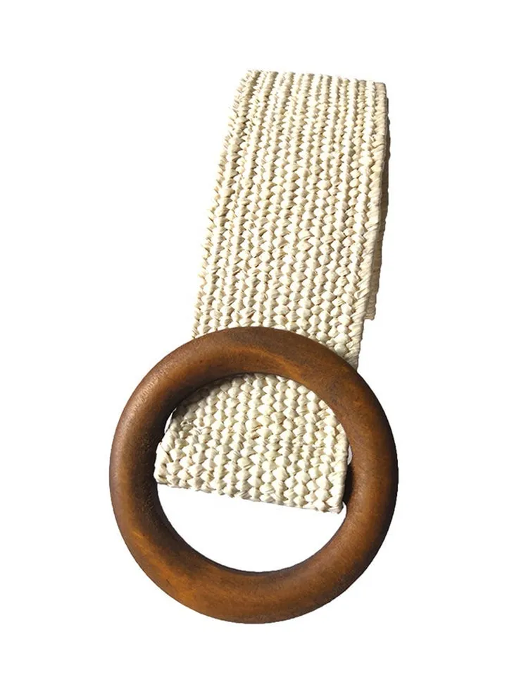 Casual Woven Belt Beige