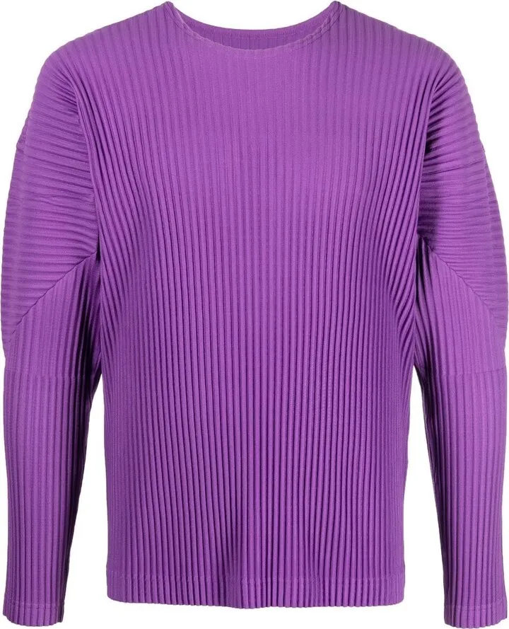 ribbed long-sleeve T-shirt