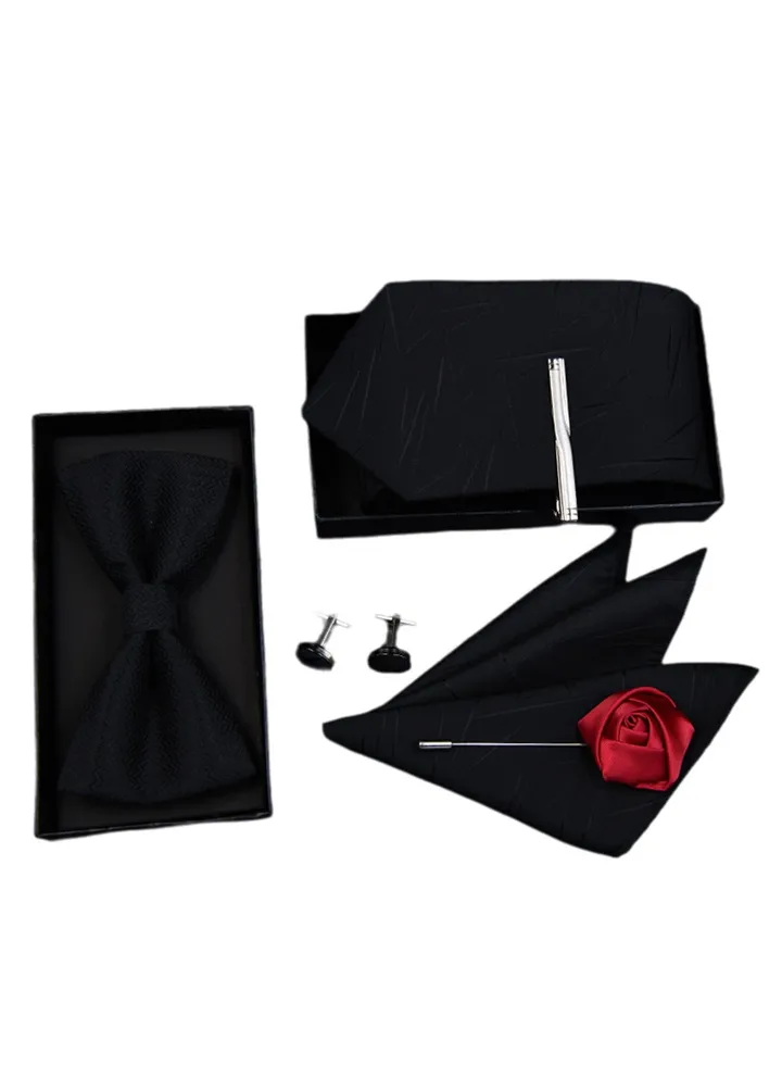 6 pcs men's formal business gift tie bow tie set