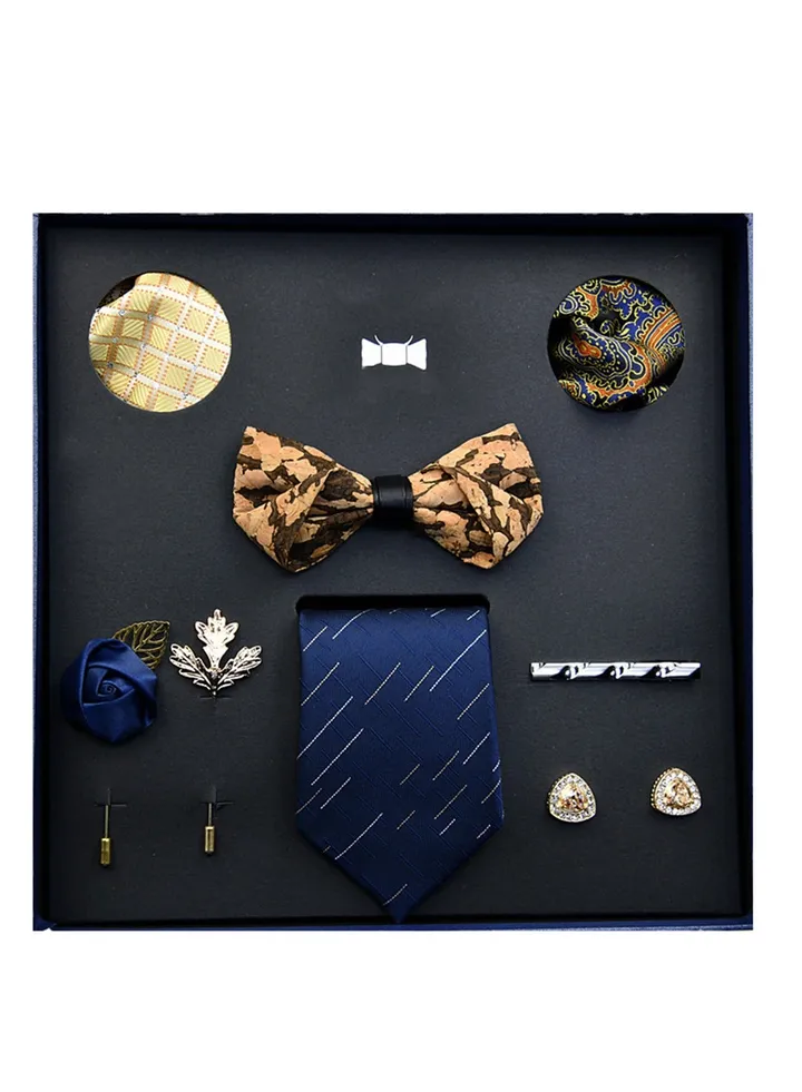 8 pcs high-end tie men's business professional formal tie bow tie cufflinks fashion accessories gift box