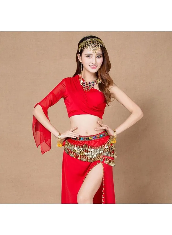 belly dance waist chain red