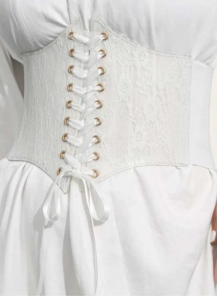 White Corset Belt in Several Sizes
