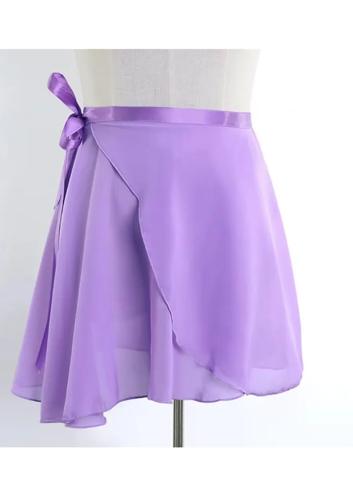 Women Ballet Wrap Skirt Purple