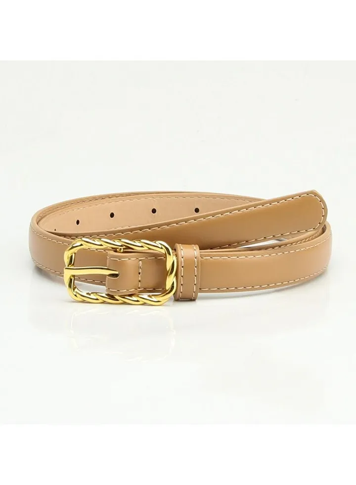 New Korean style women's PU metal buckle belt casual for all pants