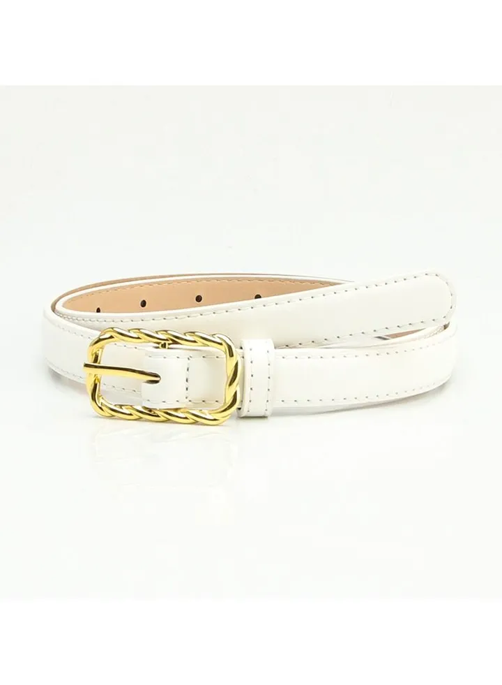 New Korean style women's PU metal buckle belt casual for all pants