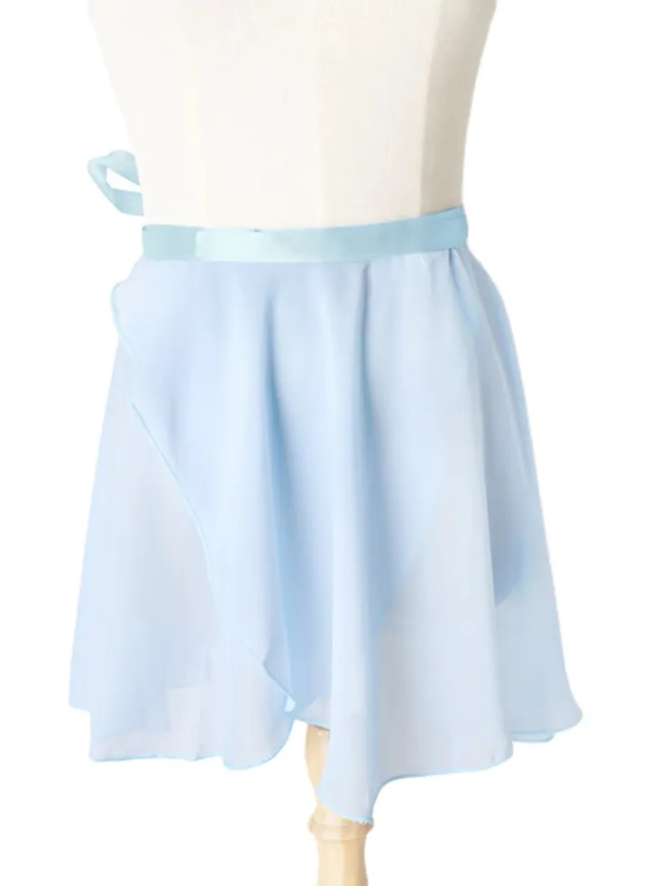 Women Ballet Wrap Skirt Light Blue
