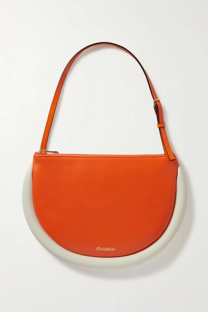 JW Anderson - The Bumper-moon Two-tone Leather Shoulder Bag - Orange