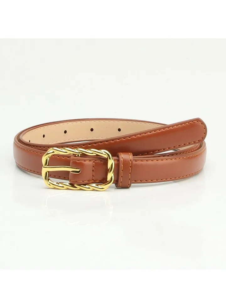New Korean style women's PU metal buckle belt casual for all pants