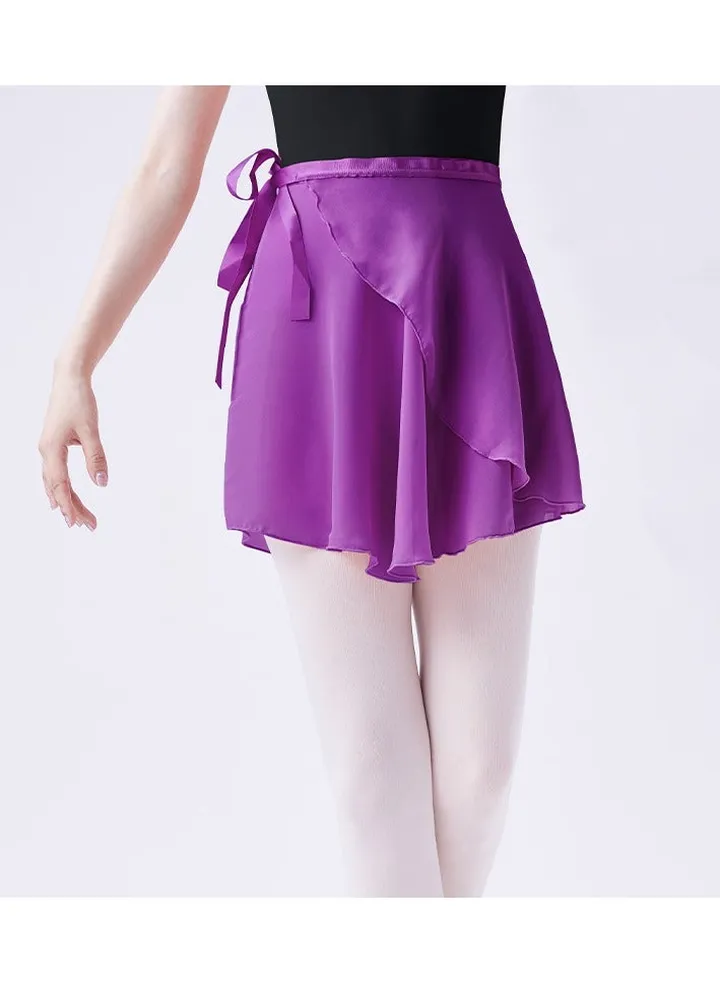 Women Ballet Wrap Skirt Dark Purple