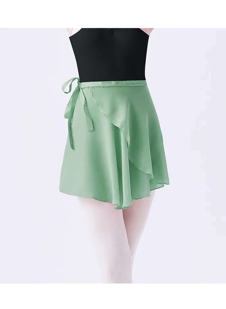 Women Ballet Wrap Skirt Bean Green