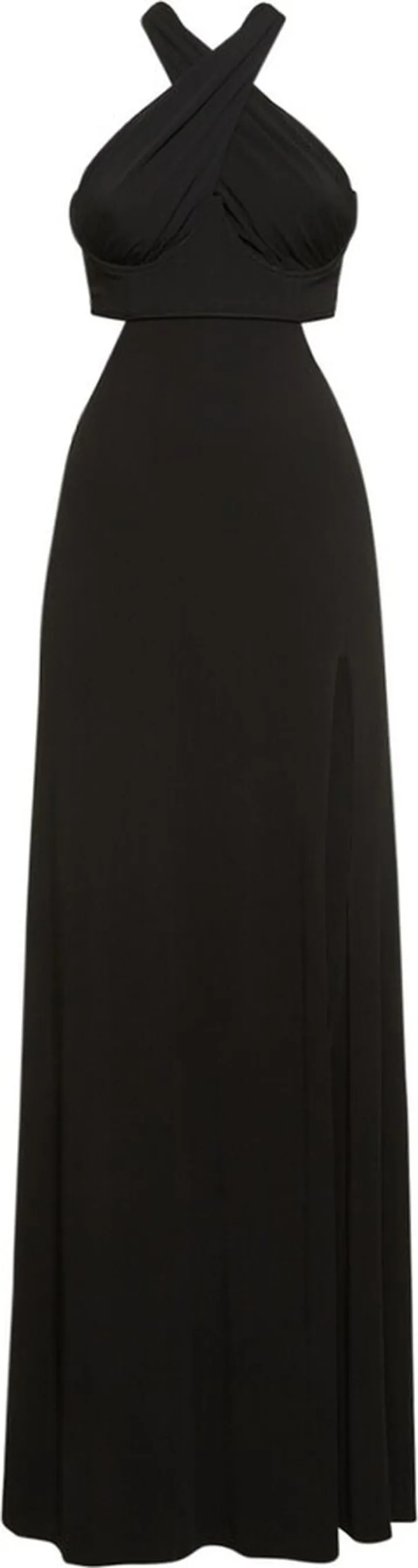 Gena crossed viscose jersey long dress