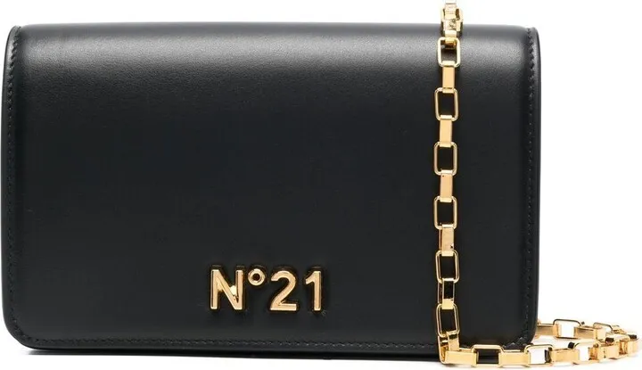 Logo-Plaque Leather Mini Bag